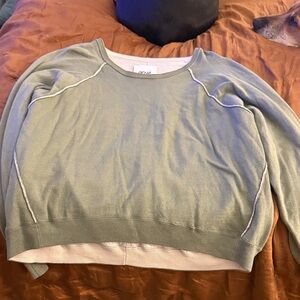 Aerie Sage Green Crew Neck Sweater